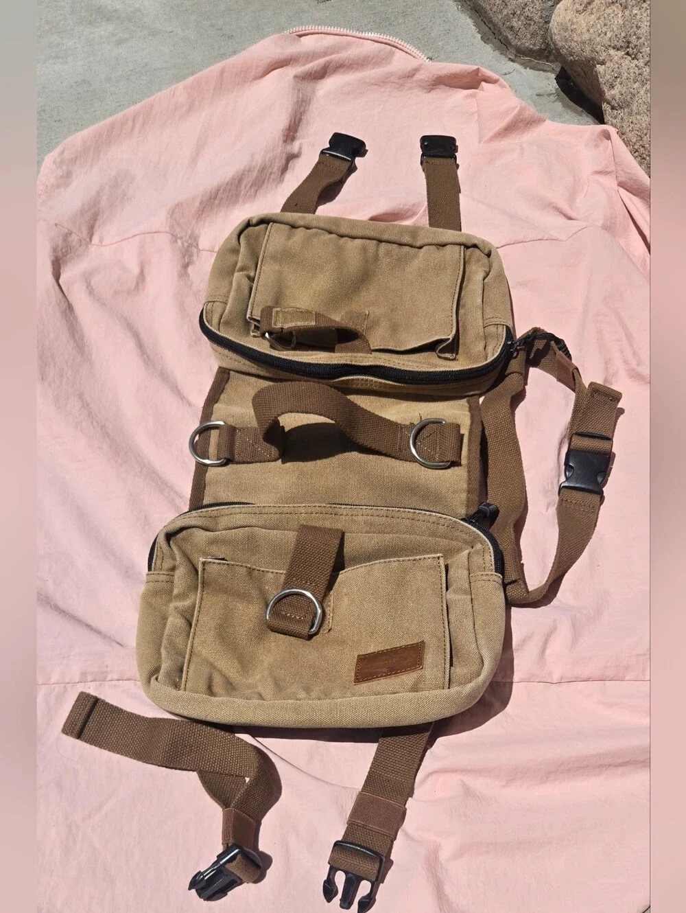 OneTigris Small Dog Carrier Backpack Harness w/ Side Pouch & Top Handle #494